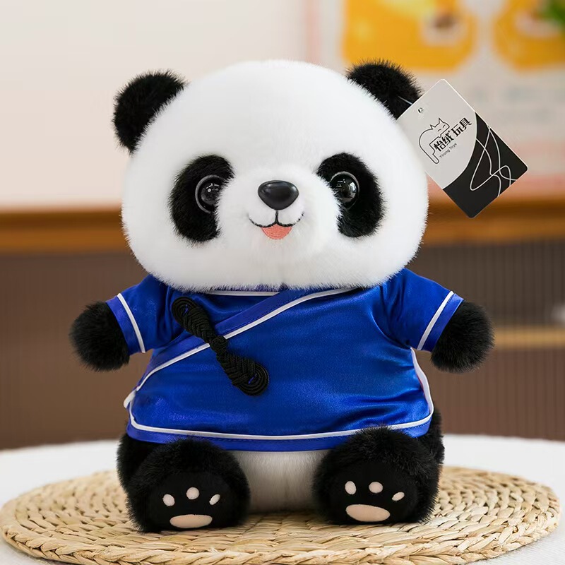 新しい中国風唐装パンダぬいぐるみ中国風漢服ペンダント人形成都パンダお土産卸売|undefined