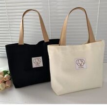 帆布包女新款大容量学生手拎单肩包上班族外出轻便百搭便当手提包