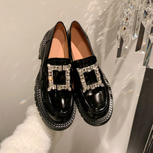 �r��СƤЬŮ���2023�紺�¿�Ӣ���L����Ьˮ荷��ۺ�ɫ��Ь