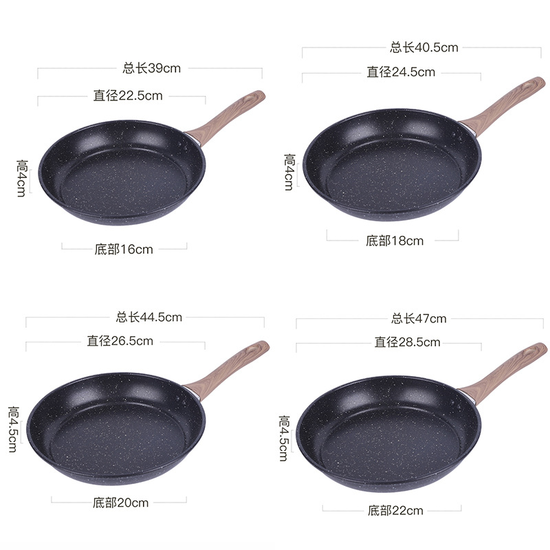 Nuevo y nuevo juego de ollas de cuatro piezas, regalo de la reunión anual, wok al por mayor, caja de regalo, olla de sopa doméstica, olla antiadherente