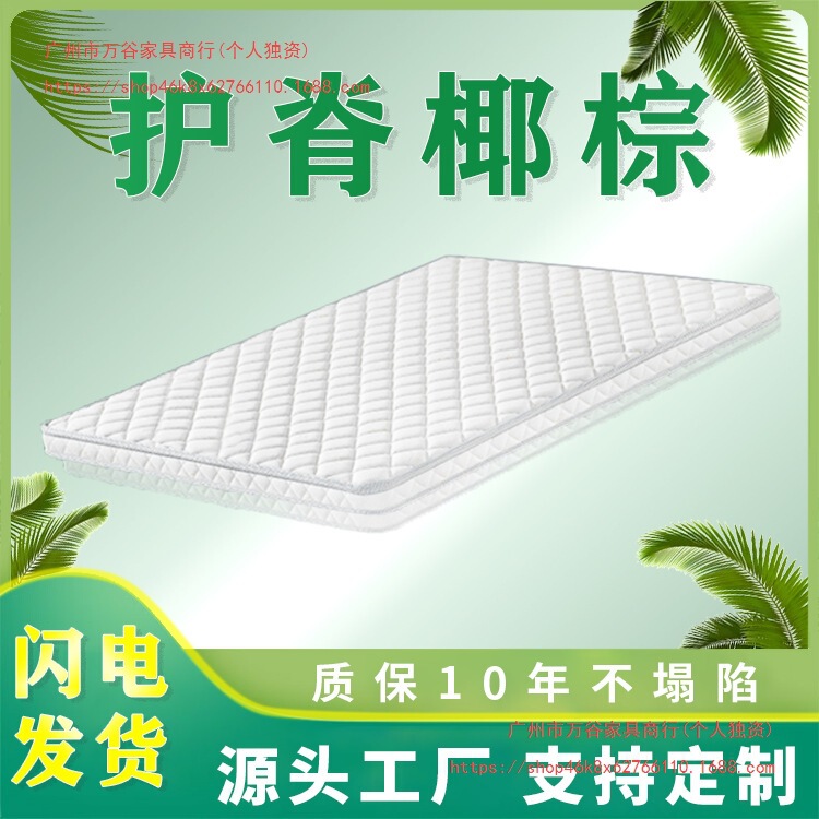 Manufacturer 3E Coconut Palm Mattress Hotel Homestay Student Dormitory Combination Children's Mattress Coconut Palm Mat Foldable Spine-Protecting Customizable