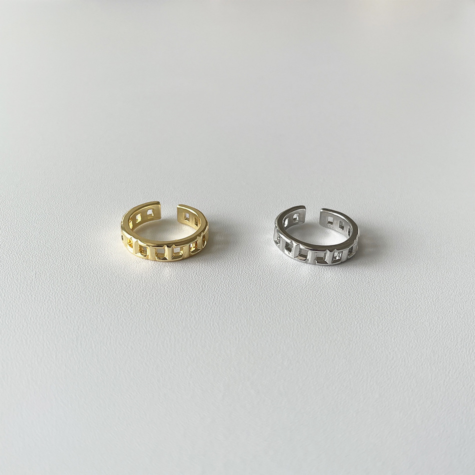 Fashion Geometric Copper Hollow Out Open Ring