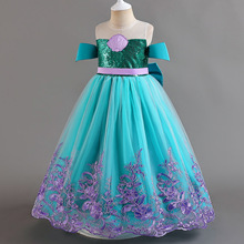 美人鱼公主礼服连衣裙花边蕾丝新款女童装万圣节圣诞节活动裙