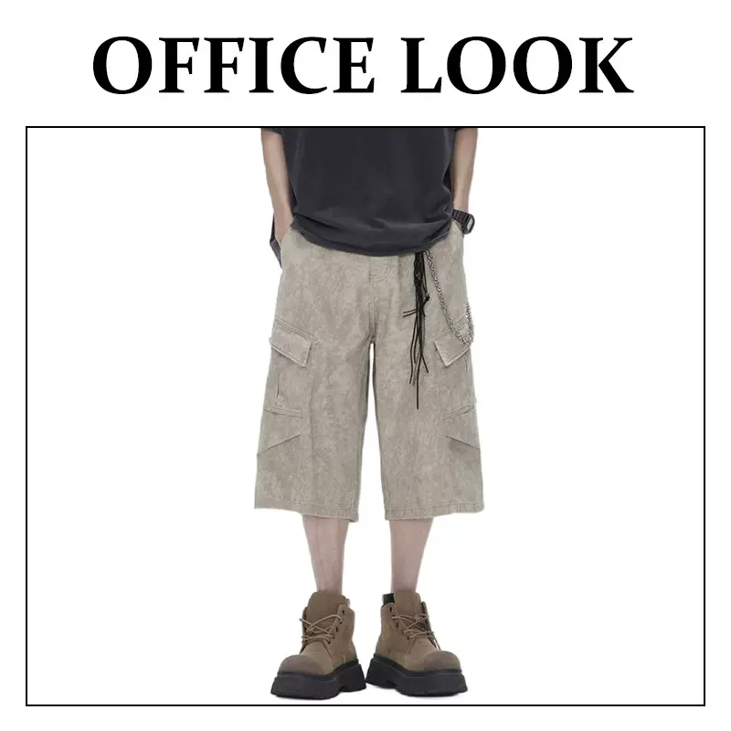 休闲裤宽松运动潮牌潮流裤子夏季美式时尚高级感薄款七分裤男款