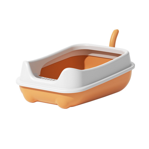 Cat litter box extra large semi-enclosed anti-splash cat litter box open cat litter box PP extra large cat toilet wholesale