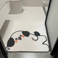 かわいいアニメ珪藻泥マット浴室吸水速乾裁断可能な足マット汚れ耐摩耗性滑り止めマット