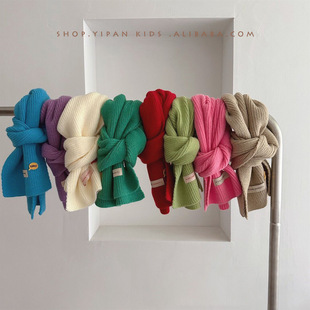 Yipan Korean Kidsren's Scarf Winter 2025 Fashion New Ins Boys and Girls Knitted Baby Scarf Wholesale
