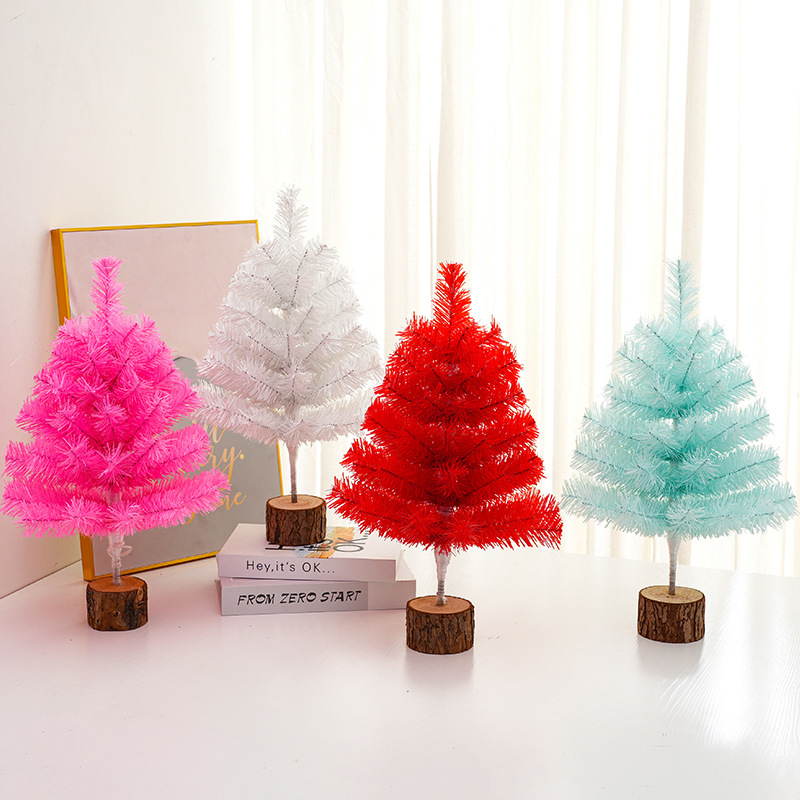 Amazon限定 クリスマスツリー ミニデスクトップオーナメント 45-60CM ピンク ブルー レッド クリスマスツリー|undefined