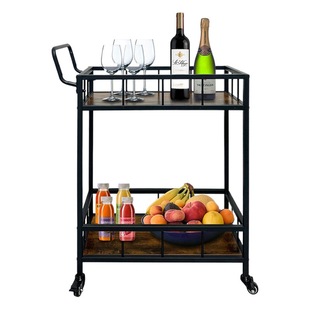 Bar car dining cabinet tea car hotel restaurant dining car commercial restaurant delivery dining car trolley two-layer