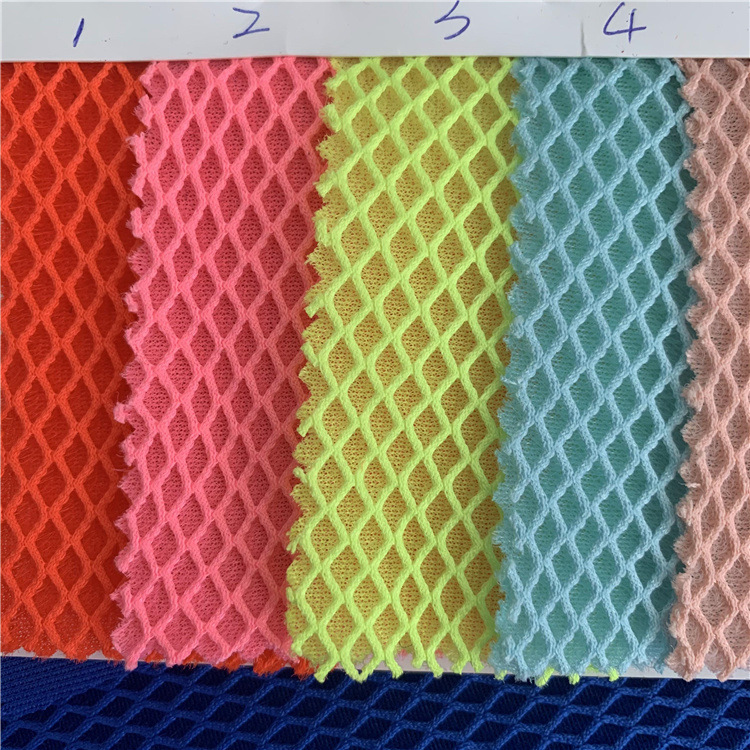 3D夹丝透气网眼布 特殊三明治网布 菱形网布 箱包鞋材经编网布
