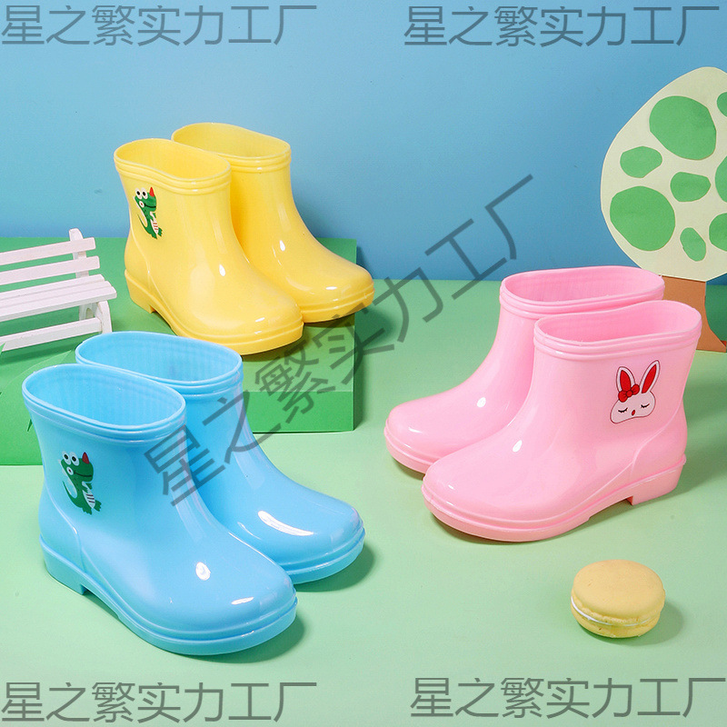 Ll Waterproof Anti-Slip Water Shoes for Boys and Girls, Toddlers, Small and Medium-Sized Kidsren, Rubber Rain Boots, Big Kidsren's Rain Boots, Fleece-Lined Protection