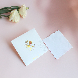 Manufacturer in stock supply 8*8 double-sided velvet silver cleaning cloth jewelry cleaning polishing gilding shell independent packaging gold cleaning