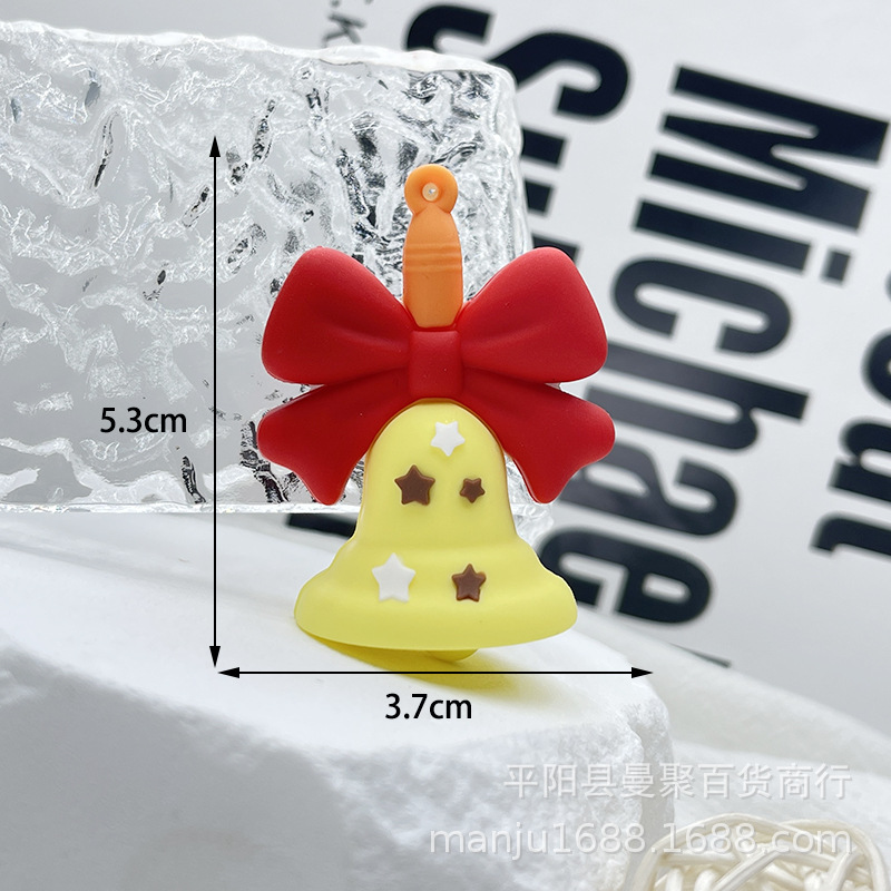 Nuevo llavero de Navidad colgante de goma suave de dibujos animados de Navidad muñeco de nieve ancianos llavero colgante de Navidad pequeño regalo