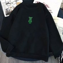 加绒卫衣男加厚秋冬季棉无帽圆领韩版宽松潮流长袖男士秋季上衣