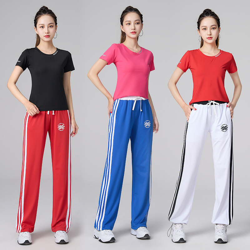 Shengtuo Square Dance Suit Fashion Casual Sports Quick-drying Running Suit Top Anti-cursor Printing Team