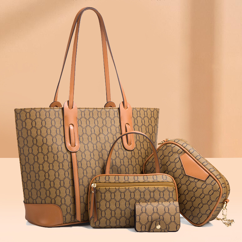 2026 New Fashion Handbag Trendy Large Tote Bag Trendy Shoulder Crossbody Bag Large Capacity Four-Piece Set Mother-Daughter Bag 2026 New Fashion Handbag Trendy Large Tote Bag Trendy Shoulder Crossbody Bag Large Capacity Four-Piece Set Mother-Daughter Bag