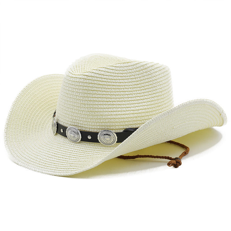 Unisex Retro Solid Color Handmade Crimping Straw Hat display picture 8