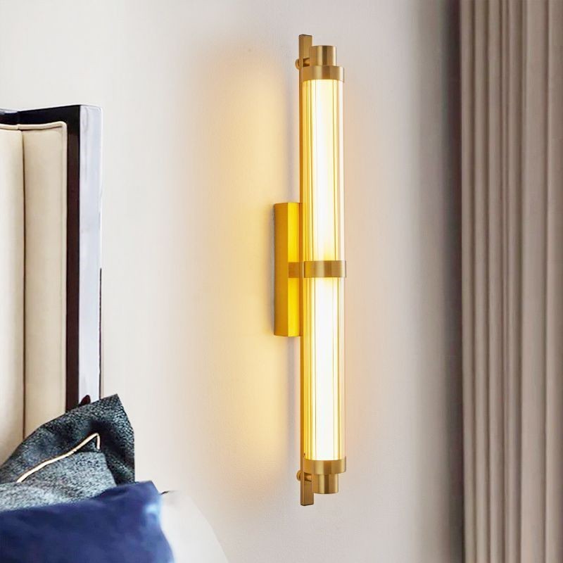 lámpara de pared corredor fondo cabecera de la cama villa minimalista luz diseñador de sala de estar lámpara de pared larga moderna posmoderna fondo pared larga