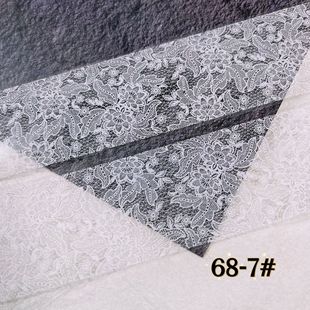 Manicure Black and White Lace Transfer Paper Small Fresh Series Retro Stickers
