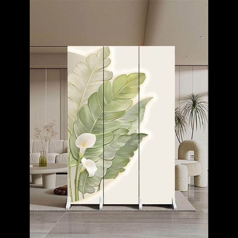 Cream-Style Screen Partition for Living Room, Foldable and Movable Entrance Door-To-Door Simple Modern Decoration Simple Folding Screen