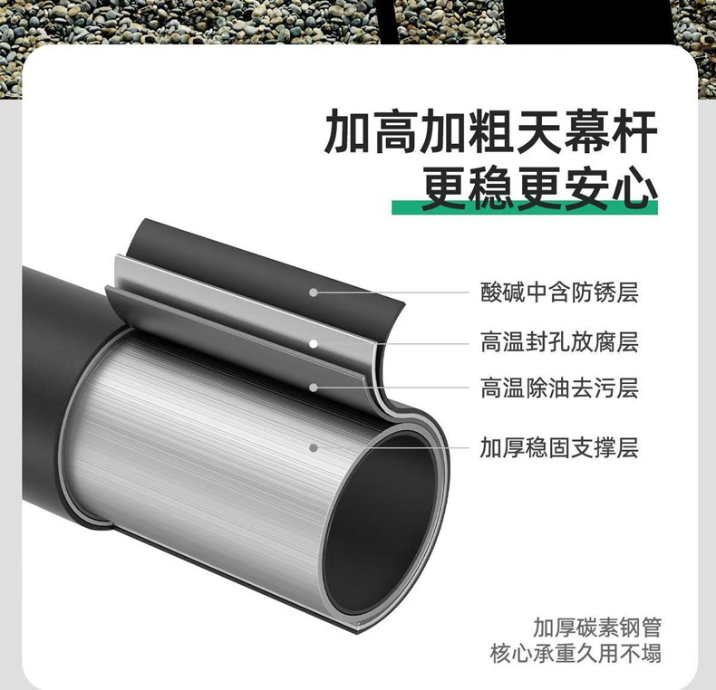 Thickened car side canopy, car rear tent, outdoor camping car awning, car side black sunscreen sunshade