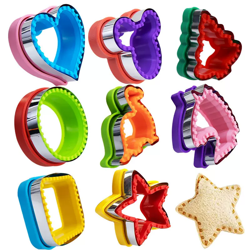 跨境不锈钢三明治切割器 压边夹心面包模具水果口袋吐司饼干模具