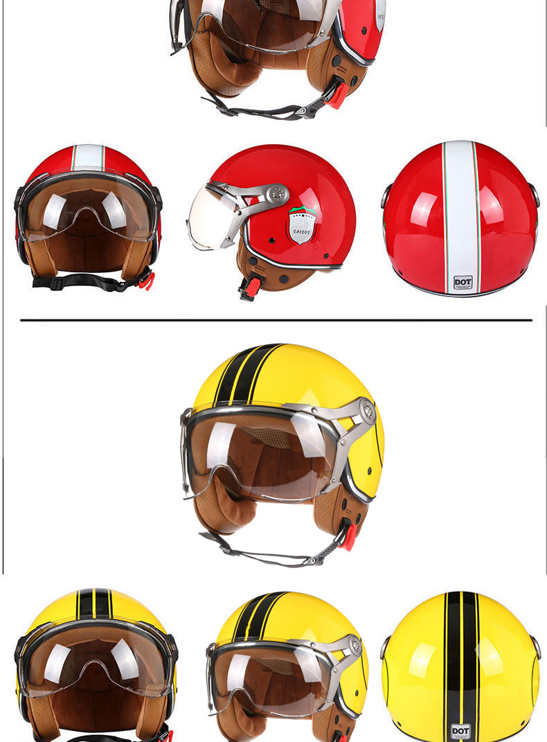 Electric Scooter Helmet Half Helmet Motorcycle Retro Helmet
