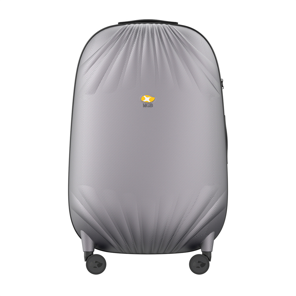Vali nhựa PC 20 inch chống rơi, mở rộng, khóa số, xách tay lên máy bay — Màu đen