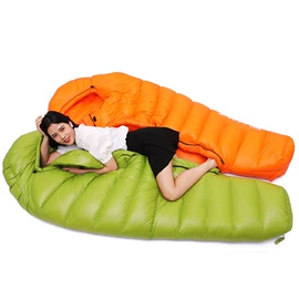 野营睡袋;羽毛、羽绒