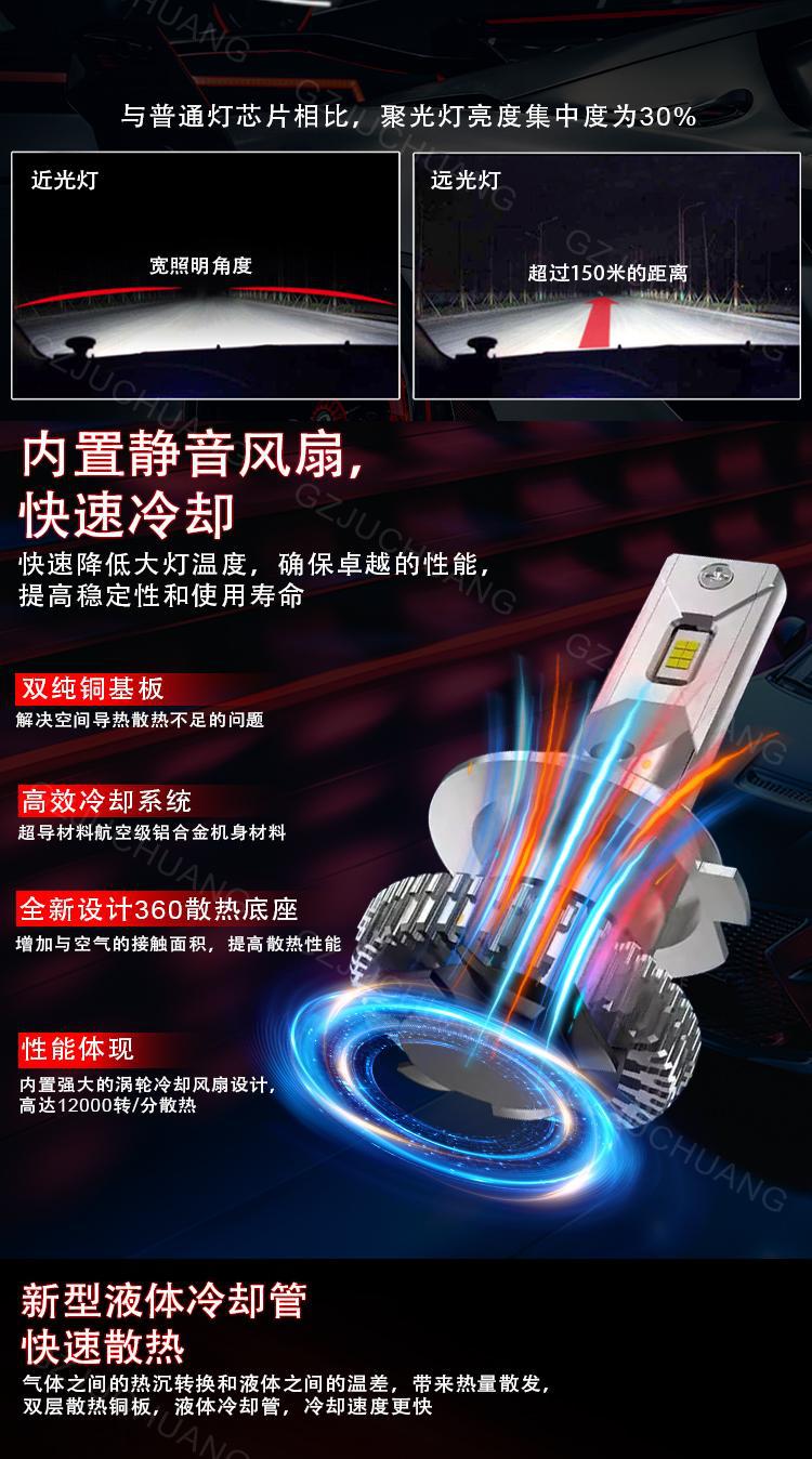 LED Headlights M8pro Car LED Headlights High Power Spotlight Highlight Far and Near Light Integrated Headlights