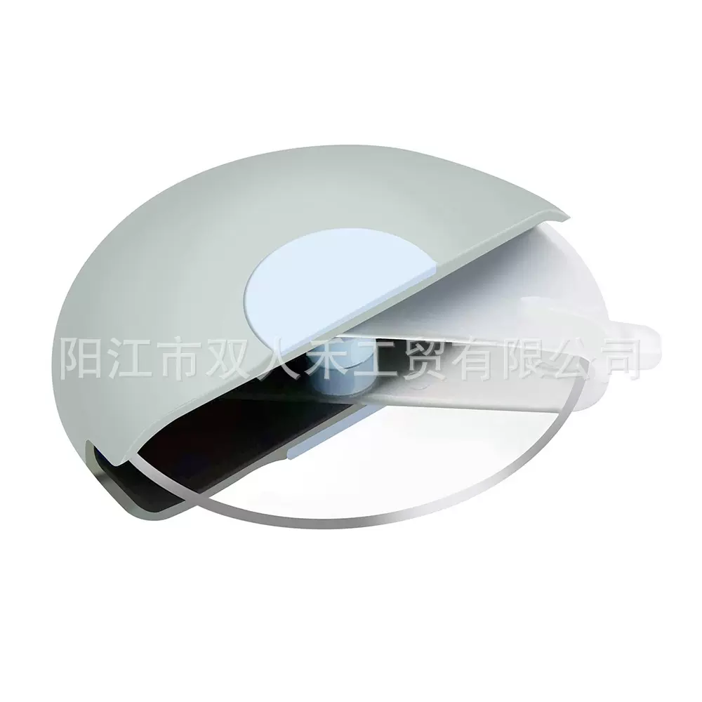 不锈钢介饼器带保护盖pizza刀圆形披萨刀 创意披萨刀烘焙工具