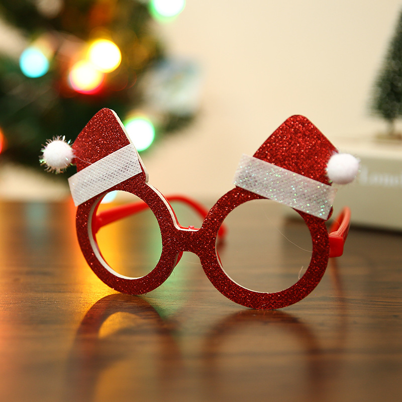Christmas double hat glasses