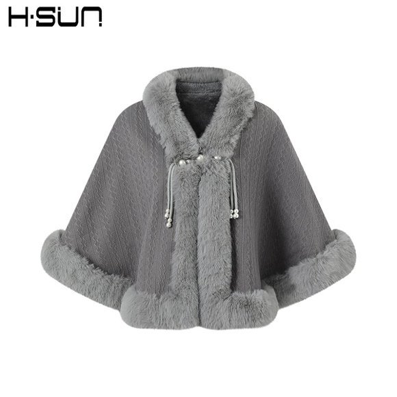 Capa de felpa gruesa estilo República de China 2024, chal para cheongsam de alta calidad, abrigo de invierno elegante y cálido