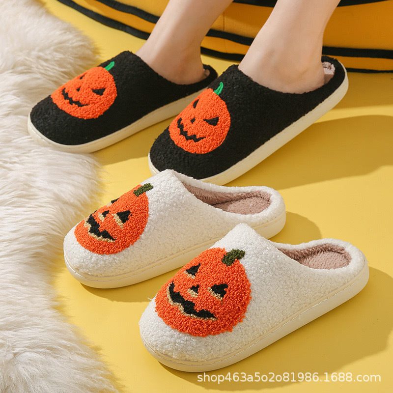 新しいクリスマスヘラジカイチゴキノコハロウィンスマイルコットンスリッパクロスボーダー卸売スマイリーフェイスファースリッパ|undefined