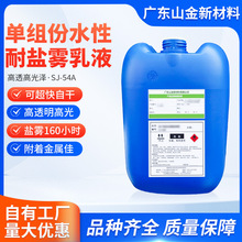 SJ-54A水性树脂 超快自干透明高光光油金属附着力好 盐雾160小时