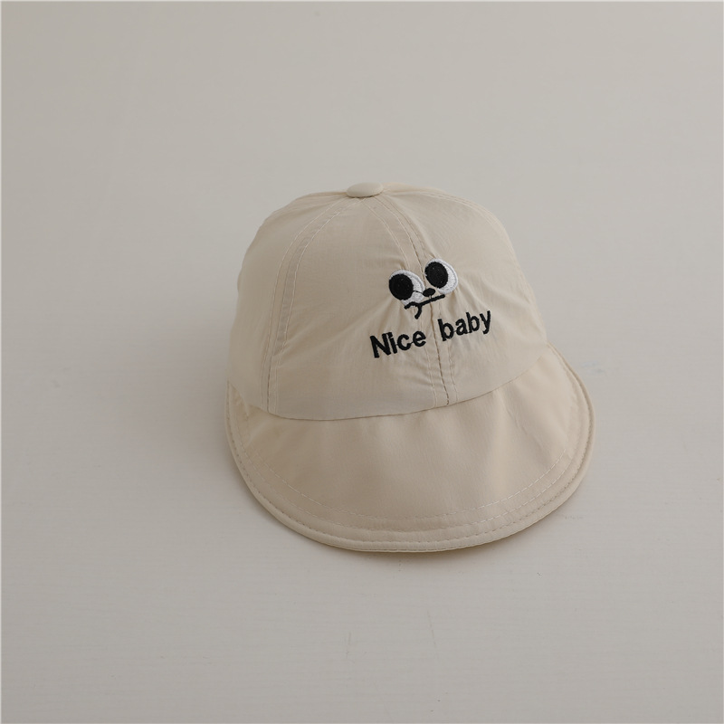 ins sombrero para bebés de verano letras delgadas bordadas gorra de lengua de goma suave 0 - 1 años de bebé sombrero de béisbol de secado rápido protector solar