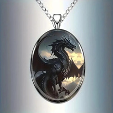 蒸汽朋克猫项链黑色丝绒包维多利亚Cameo猫吊坠猫魅力项链玫瑰