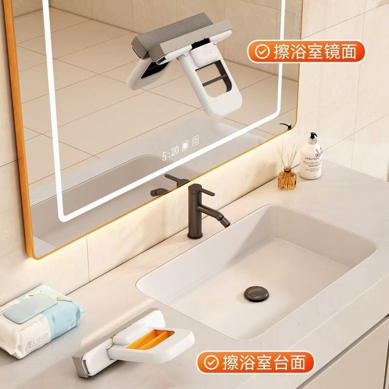 Multifunctional Mini Mop Sponge, Absorbent, Household Desktop Handheld, No-Hand-Wash Required, Bathroom Lazy Cleaning Tool