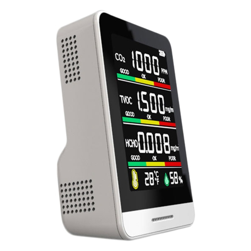 Portátil infrarrojo CO2 detector de calidad del aire formaldehído dióxido de carbono detector de temperatura interior higrómetro
