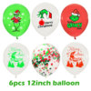 Christmas monster Grinch theme decoration Christmas party Plus flag banner balloon birthday cake plug suit