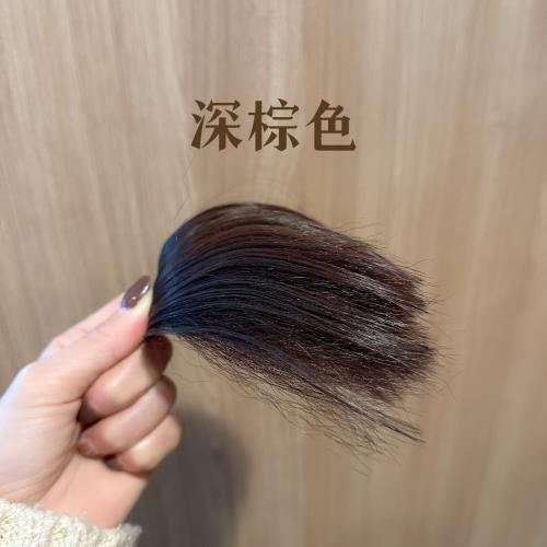 옥수수수염 헤어패드 [다크브라운] 2개_3배 보송보송 업그레이드 (보이지 않는 모발 볼륨 증가)
