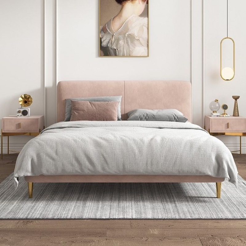 Cama de lana simple nórdica moderna pequeña 1.8 dormitorio principal 1.5 dormitorio doble dormitorio secundario 1.2 habitación modelo