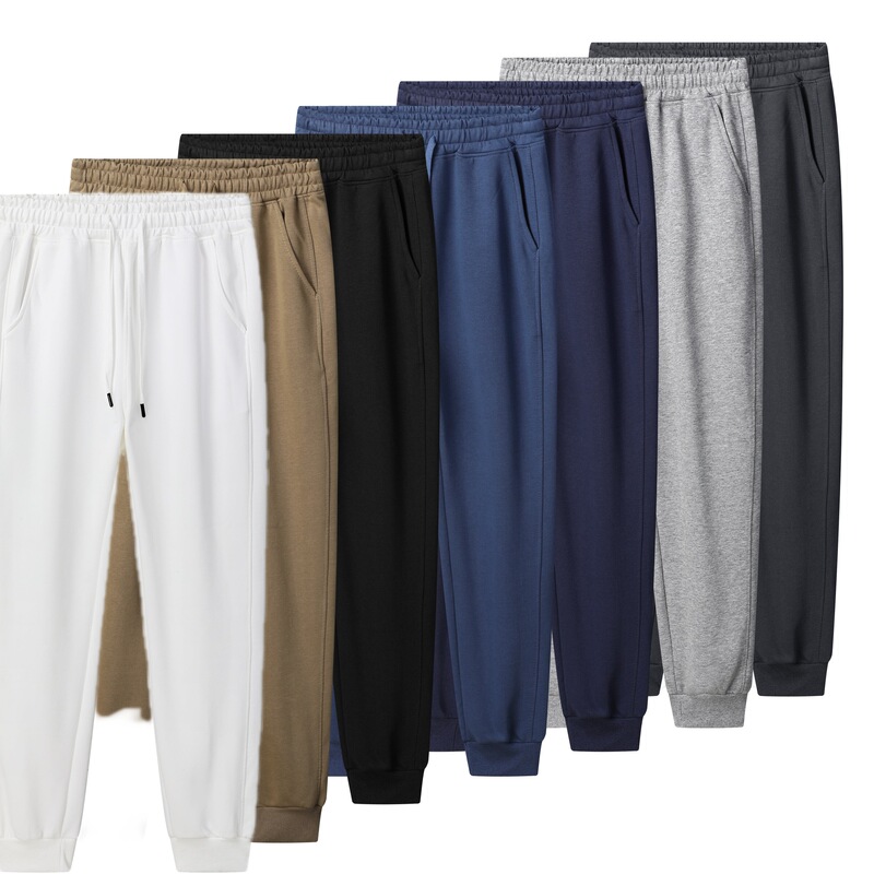 2026 Autumn and Winter New Men's Plain Cotton Sweatpants Unisex Jogger Sports Pants for Students Home Running Pants