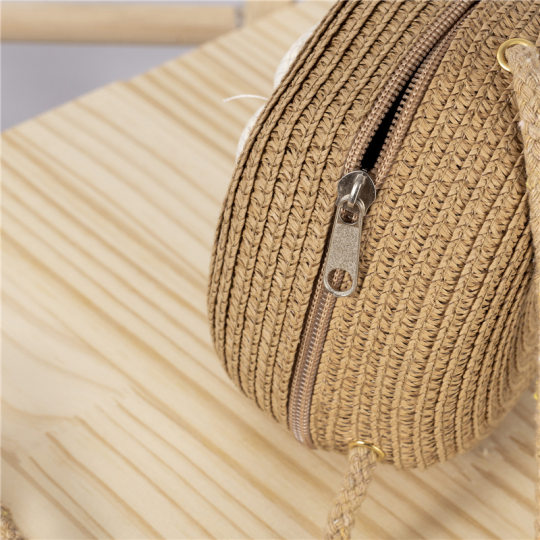 Children's Bag Female Cute Straw Bag Little Girl Crossbody Baby Cute Coin Purse Hat Set Summer Seaside