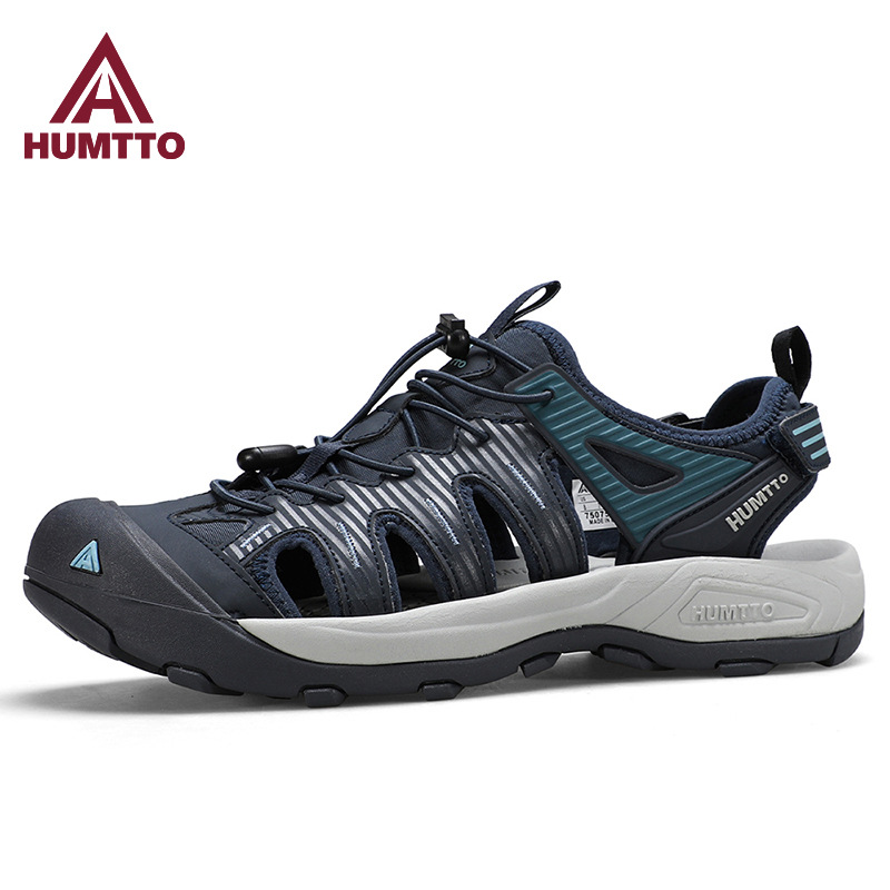 悍途沙滩鞋男户外运动防滑涉水溯溪鞋夏季透气软底轻便包头凉鞋男