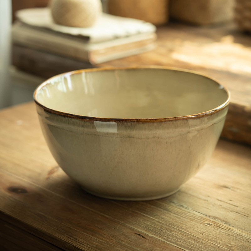 Tazón de cerámica grande y profundo práctico de gran capacidad para el hogar tazón de sopa de fillet hervido tazón especial de frutas almacenar tazón cubiertos