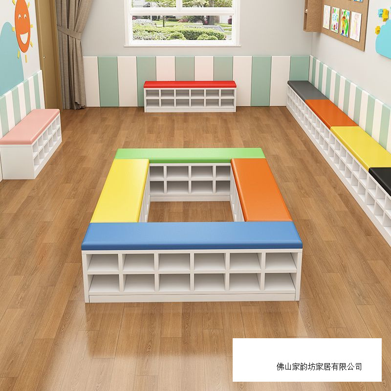 长条换鞋凳门口可坐幼儿园鞋柜早教中心儿童软包换鞋舞蹈室长条凳|undefined