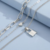 Fashionable metal chain, retro ankle bracelet, pendant, set