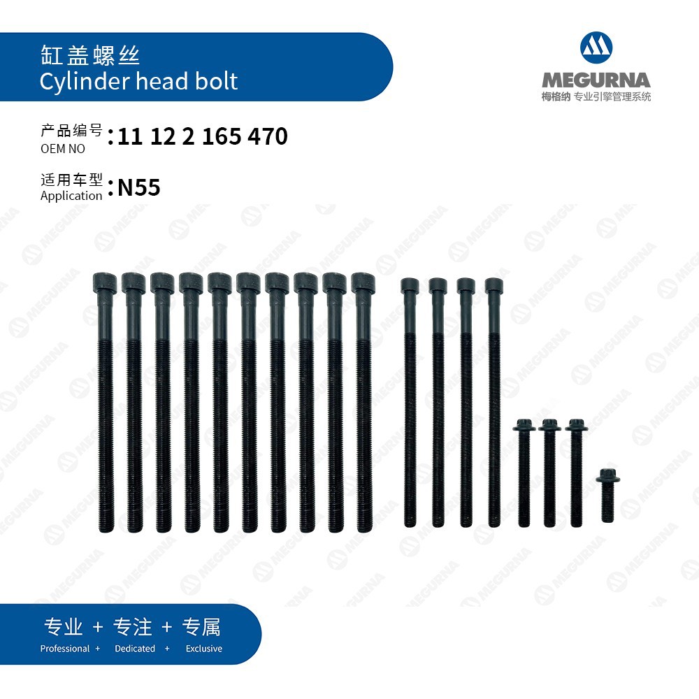 11122165470/11127535949/459.450 is suitable for BMW N55B30 cylinder head bolt set