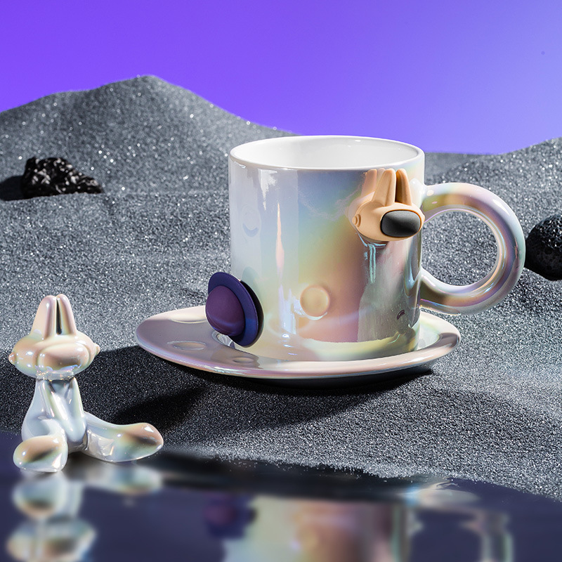 Abro conejo año taza de café personalizada regalo de moda para niños y niñas día de San Valentín Festival de Primavera regalo de Año Nuevo